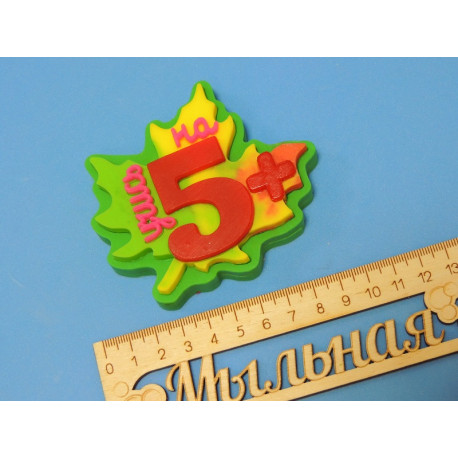 Форма 3D Учись на 5 + (кленовый лист)