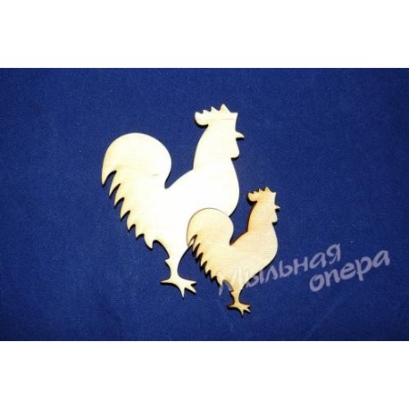Заготовка для декупажа Бирка Петух 1