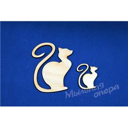 Заготовка для декупажа Бирка Кошка 4