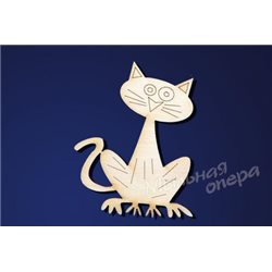 Заготовка для декупажа Бирка Кошка 8