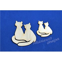 Заготовка для декупажа Бирка Кошки