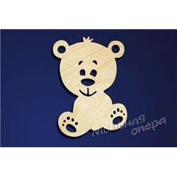 Заготовка для декупажа Бирка Медвежонок 10