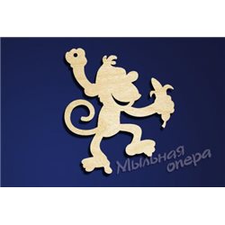 Заготовка для декупажа Бирка Обезьянка 05